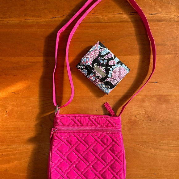 Vera Bradley Pink Crossbody Bag with Wallet - Picture 1 of 7